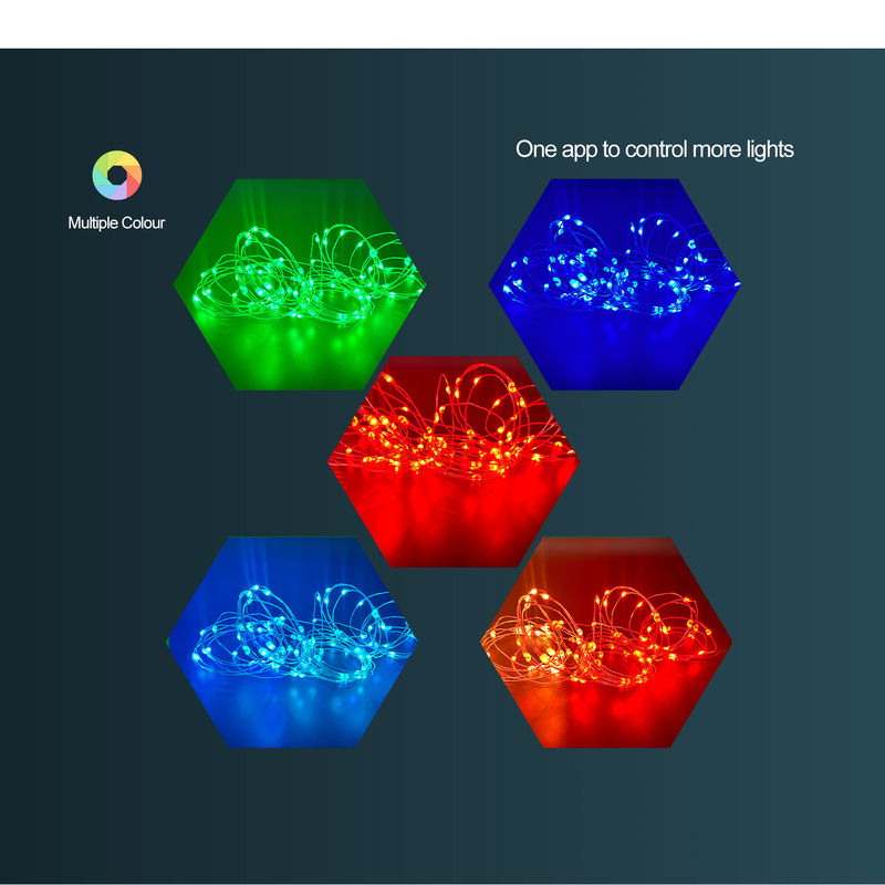 방수 동기화 현명한 태양 장식적인 광 RGB 와이파이 APP 제어는 동선을 이끌었습니다