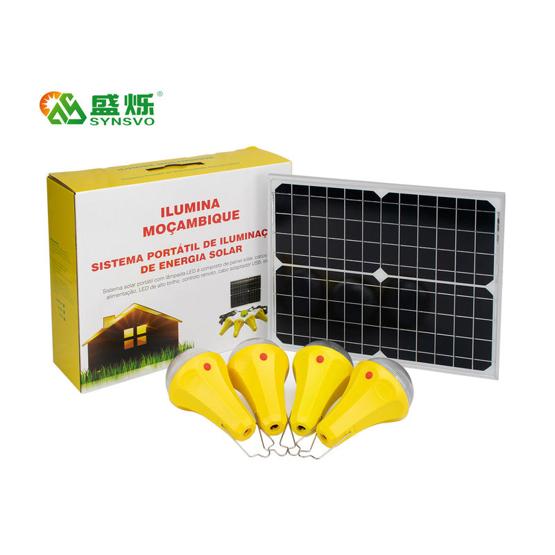 리?? 내장 배터리 태양광 조명 키트 6W * 4pcs 전구 작동 시간 10h