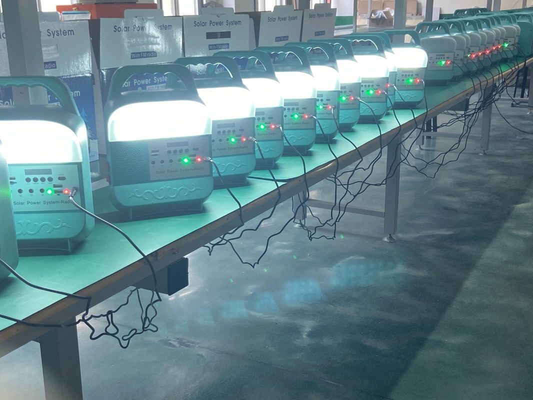 12W 태양광 패널 시스템 4 LED 전구 휴대용 태양광 발전 조명 시스템 키트