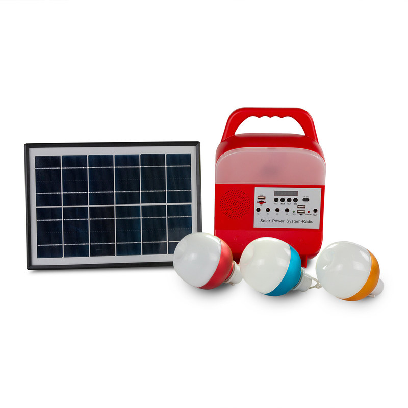 5W USB TF 휴대용 태양열 발전기 야외 전원 태양 전지 패널 Led 조명 시스템