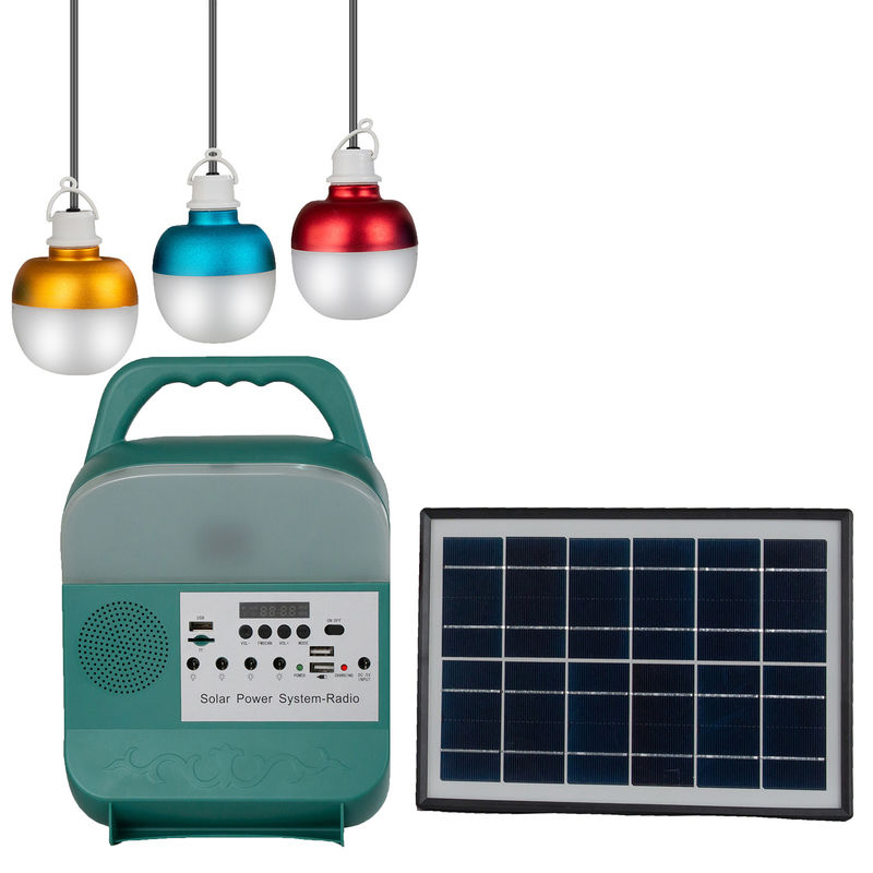 12W 태양광 패널 시스템 4 LED 전구 휴대용 태양광 발전 조명 시스템 키트