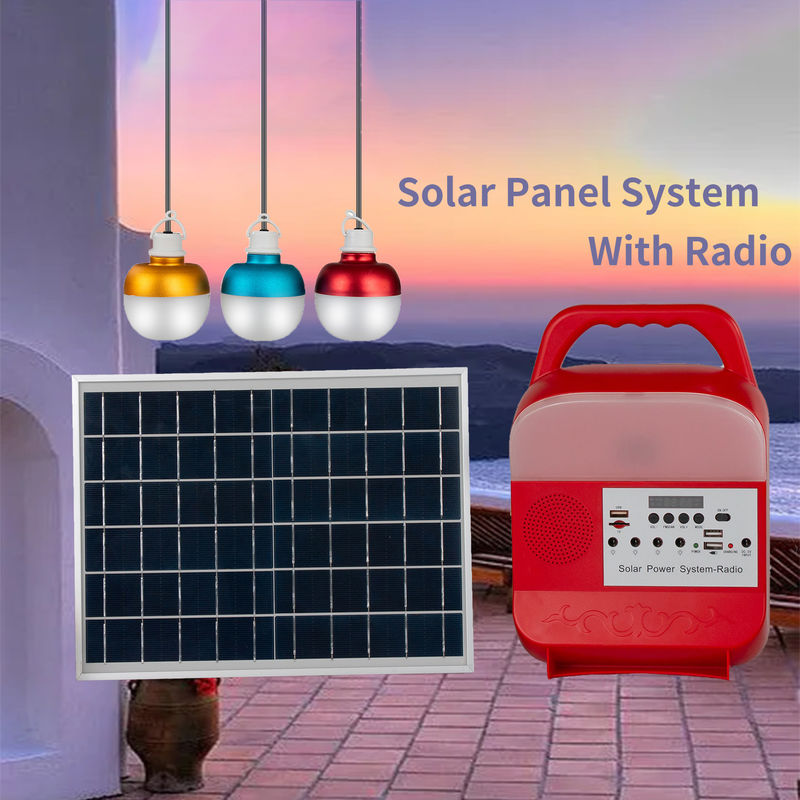 IP65 순수한 흰색 3PCS 전구 태양 전지 패널 Led 라이트 키트 49.5cm * 40.5cm * 46cm
