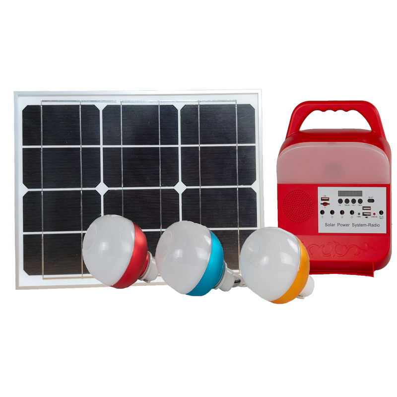 ISO 15W 태양광 발전 은행 LED 조명 그리드 태양광 조명 키트에서 단결정 셀