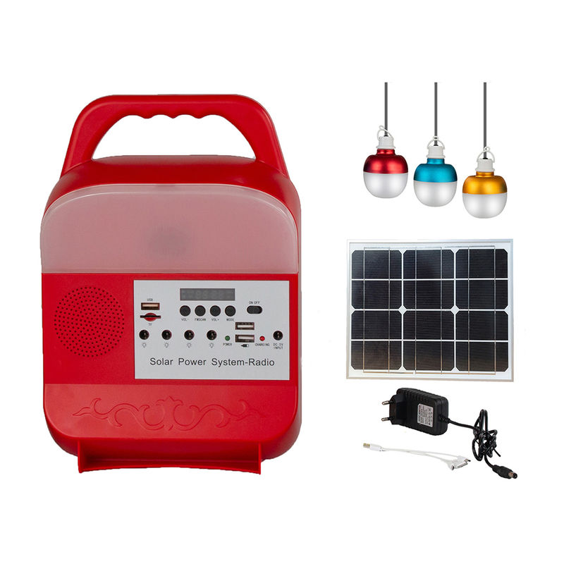 ISO 15W 태양광 발전 은행 LED 조명 그리드 태양광 조명 키트에서 단결정 셀