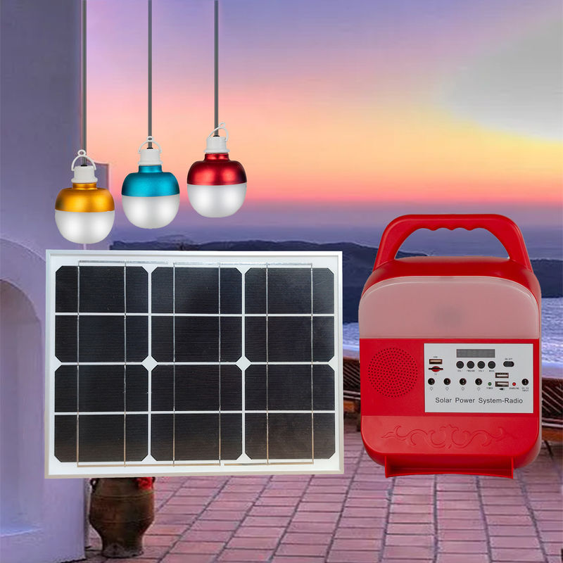 ISO 15W 태양광 발전 은행 LED 조명 그리드 태양광 조명 키트에서 단결정 셀