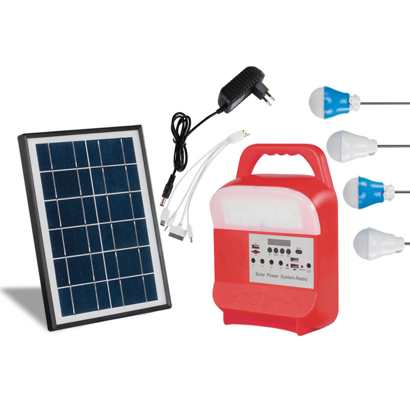 6000Mah 5 kw 가지고 다닐 수 있는 태양발전기 조명 시스템 키트 넘겨진 유형