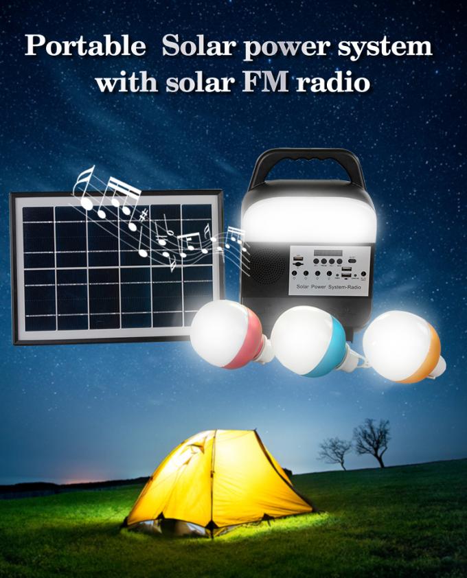 Solar Home Lighting System Emergency Power Supply/Camping Power Supply/Remote Area Solar Lighting with Charging Line