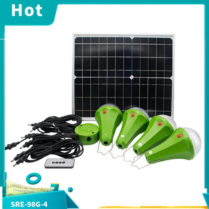 Solar Powered LED Shed Light with Remote Control Solar Home Lighting System