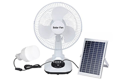 충전 테이블 파워 은행 12 인치를 야영시키기 위한 가지고 다닐 수 있는 태양 야외 선풍기